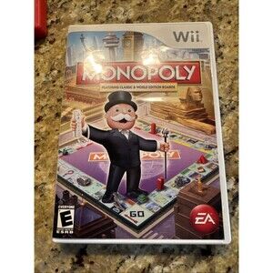 Monopoly Featuring Classic And World Edition Boards Wii Game, Case, And Manual